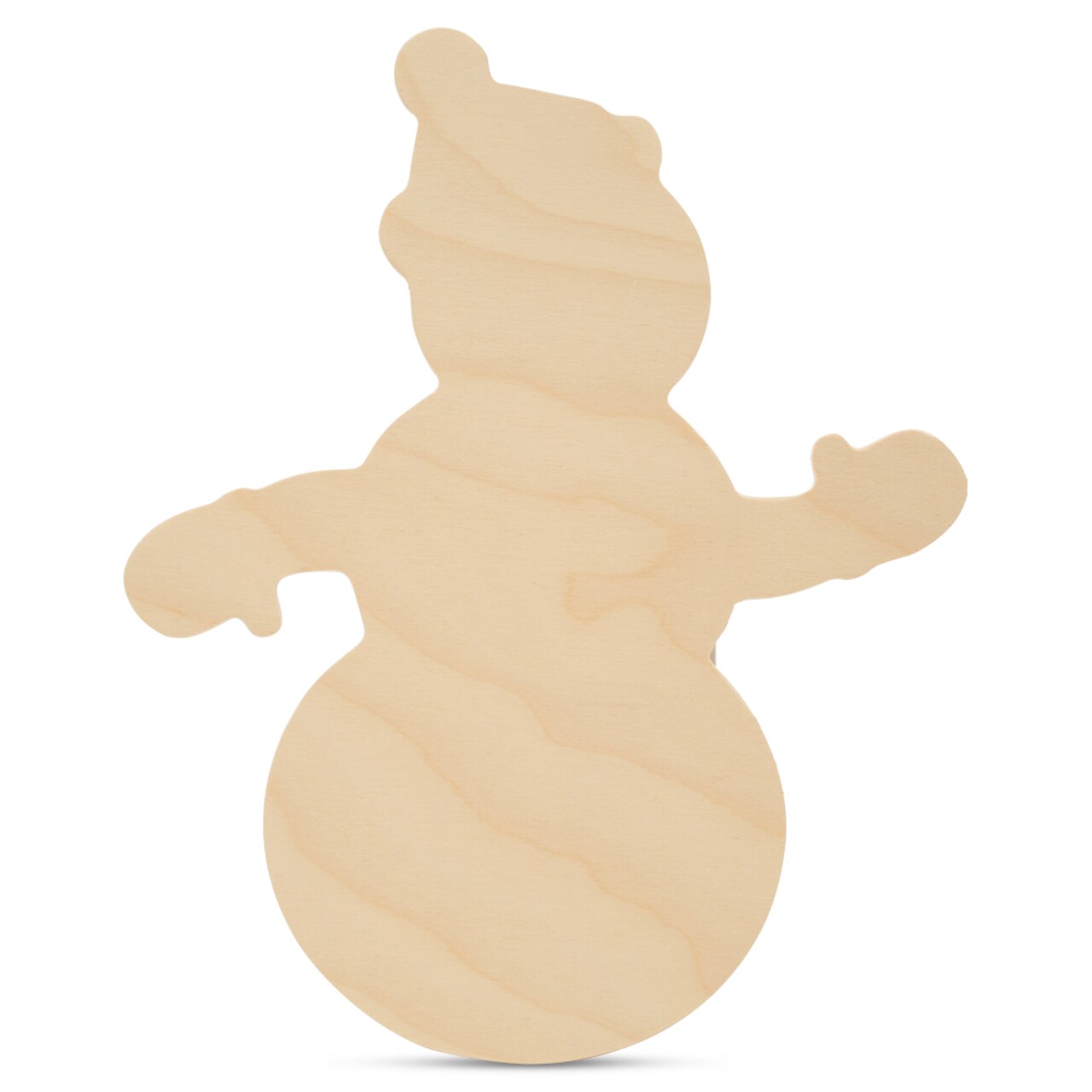 Wooden Snowman Cutouts 12" x 9-", Unfinished Christmas Decor | Woodpeckers